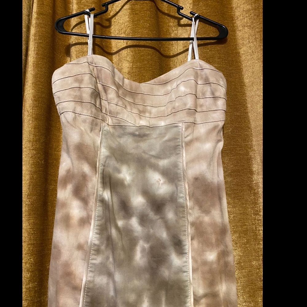 BCBG Generation bleached distressed jean mini dres